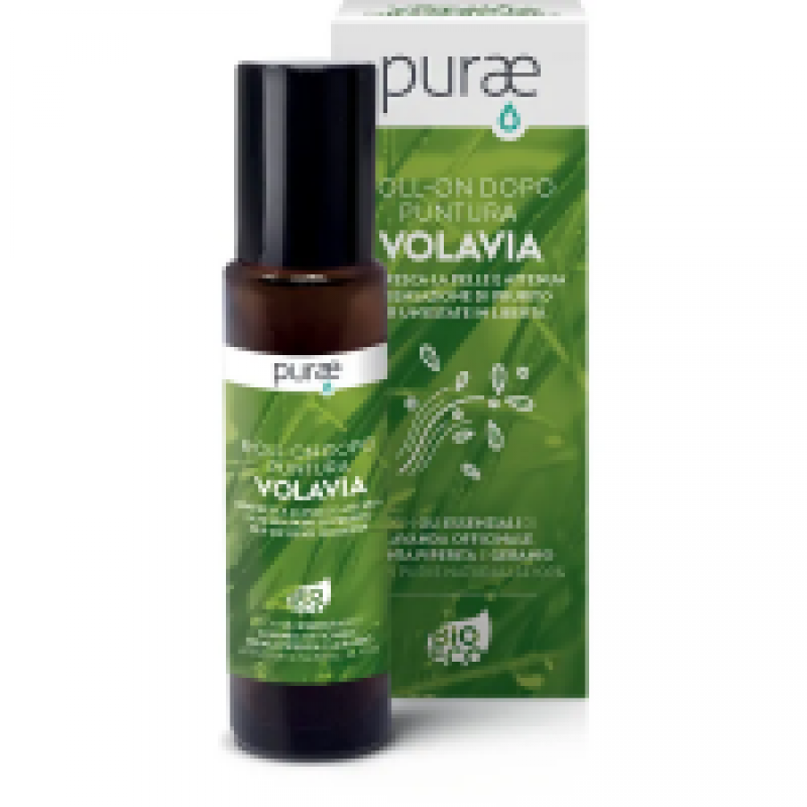 Purae Volavia Roll On Dopo Puntura 15ml - Lozione Lenitiva con Oli Essenziali di Citronella, Menta Piperita e Lavanda Ibrida