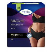 Tena Silhouette Noir Pannolone A Mutandina Assorbente Vita Alta Taglia M 9 Pezzi - Mutandine Assorbenti Femminili Eleganti e Discrete