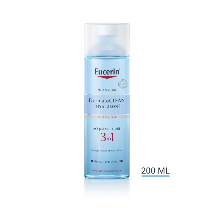 Eucerin, DermatoCLEAN Acqua Micellare 3 in1 Lozione Struccante, 200 ml