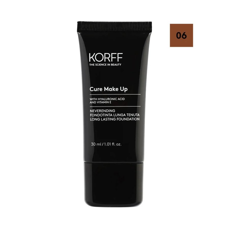 Korff Cure Make Up, Fondotinta Lunga Tenuta Colore N. 06, 30 ml