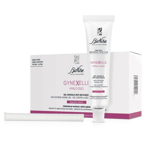 BioNike Gynexelle Hyalo-Duo, Gel Vaginale Anti-Secchezza, 50 ml + 10 Applicatori
