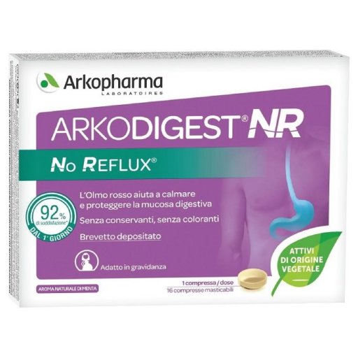 Arkodigest Noreflux 16 Compresse - Integratore Alimentare a Base di Olmo Rosso