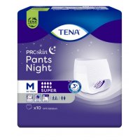 Tena ProSkin Pants Night Taglia M 10 Pezzi - Mutandine Assorbenti per la Notte con Lie Down Protection