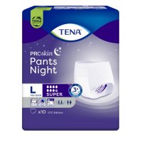 Tena ProSkin Pants Night Taglia L 10 Pezzi - Mutandine Assorbenti per la Notte con Lie Down Protection