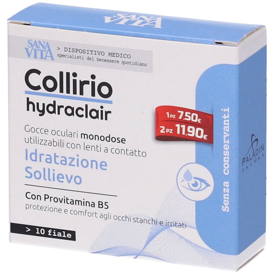 Sanavita Hydraclair Collirio Monodose, 10 Fiale