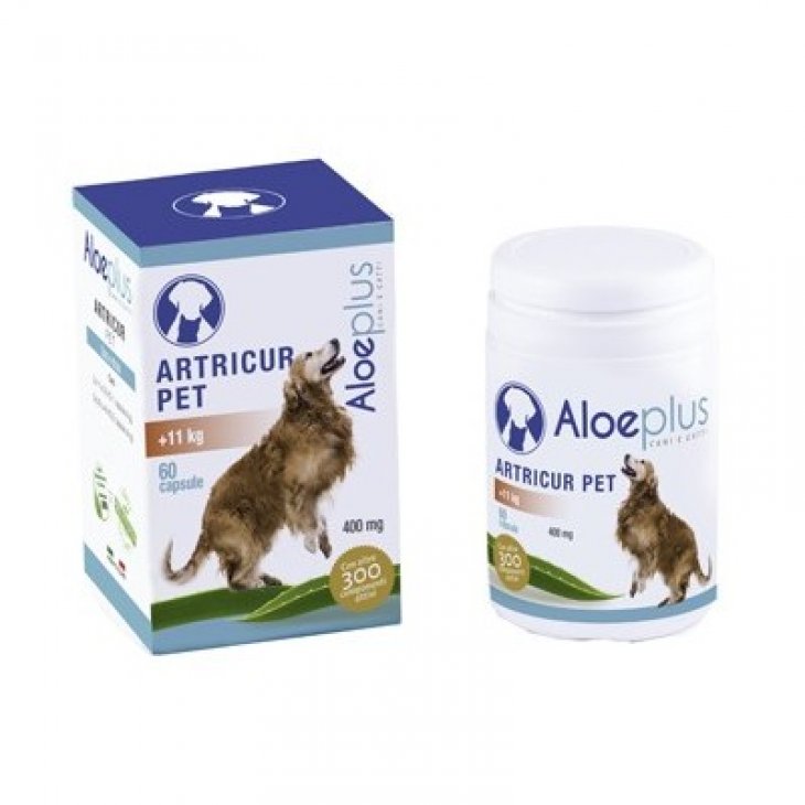 Aloeplus Artitcur Pet Mangime Complementare per Cani Adulti 60 Capsule - Supporto Articolare per Cani