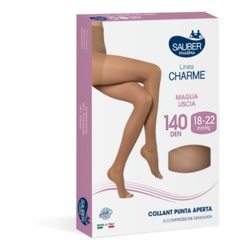Collant Charme a Punta Aperta 140 Denari Neutro Taglia 3 - Compressione Terapeutica