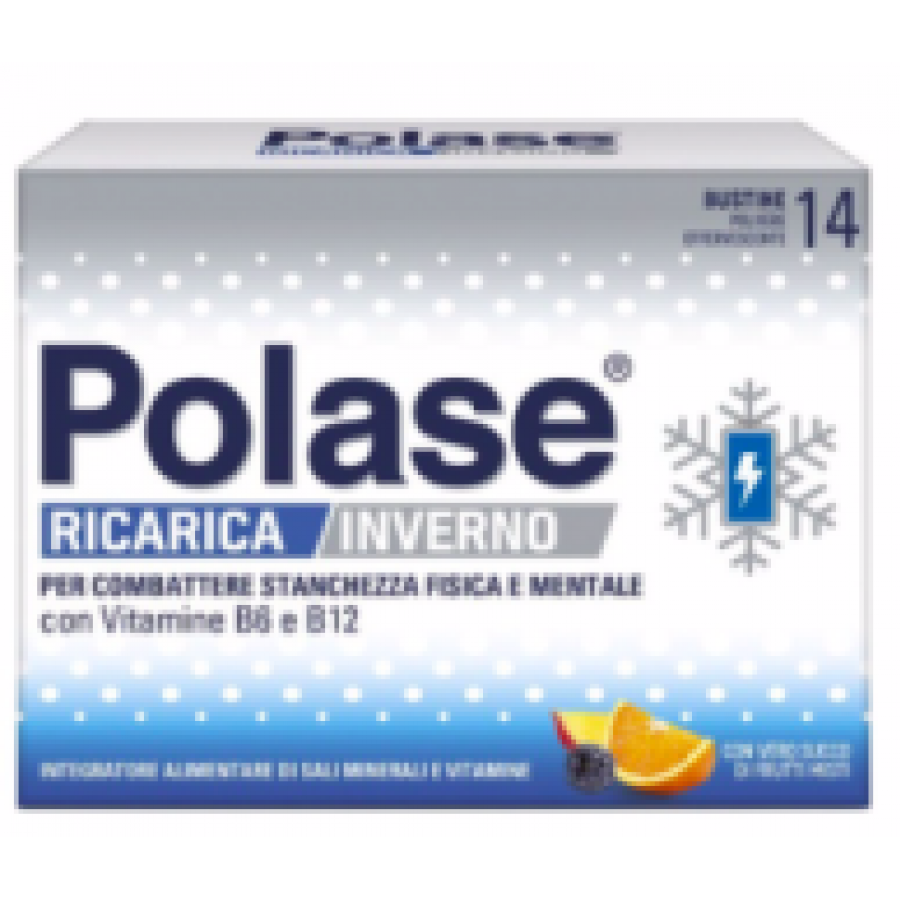 Polase Ricarica Inverno - 14 bustine - Integratore di sali minerali, vitamine C e D