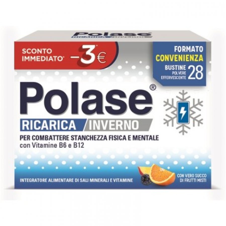 Polase Ricarica Inverno - 28 buste Promo - Integratore di sali minerali, vitamine C e D