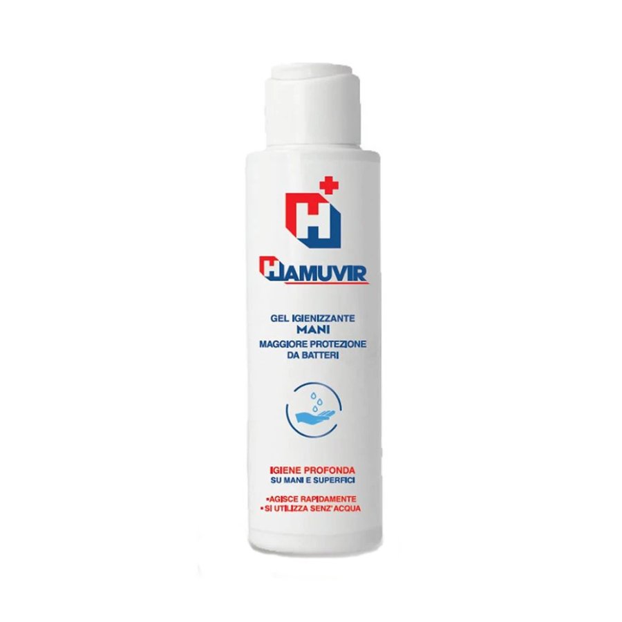 Hamuvir Gel Igienizzante Mani a base di alcool 75% 90ml - Gel igienizzante, disinfettante per le mani