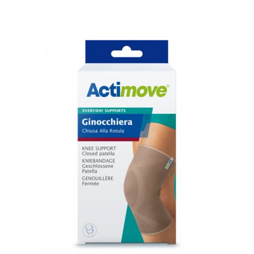 Actimove - Everyday Ginocchiera Elastica Chiusa alla Rotula S - Supporto Ginocchio per Uso Quotidiano