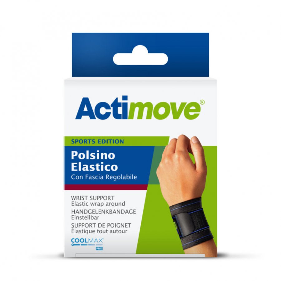 Polsiera Actimove - Sport Unica, 1 Pezzo, Supporto per Polso, Fascia Elasticizzata