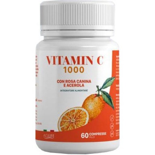 Vitamin C 1000 60 Compresse - Integratore Alimentare con Acerola e Rosa Canina
