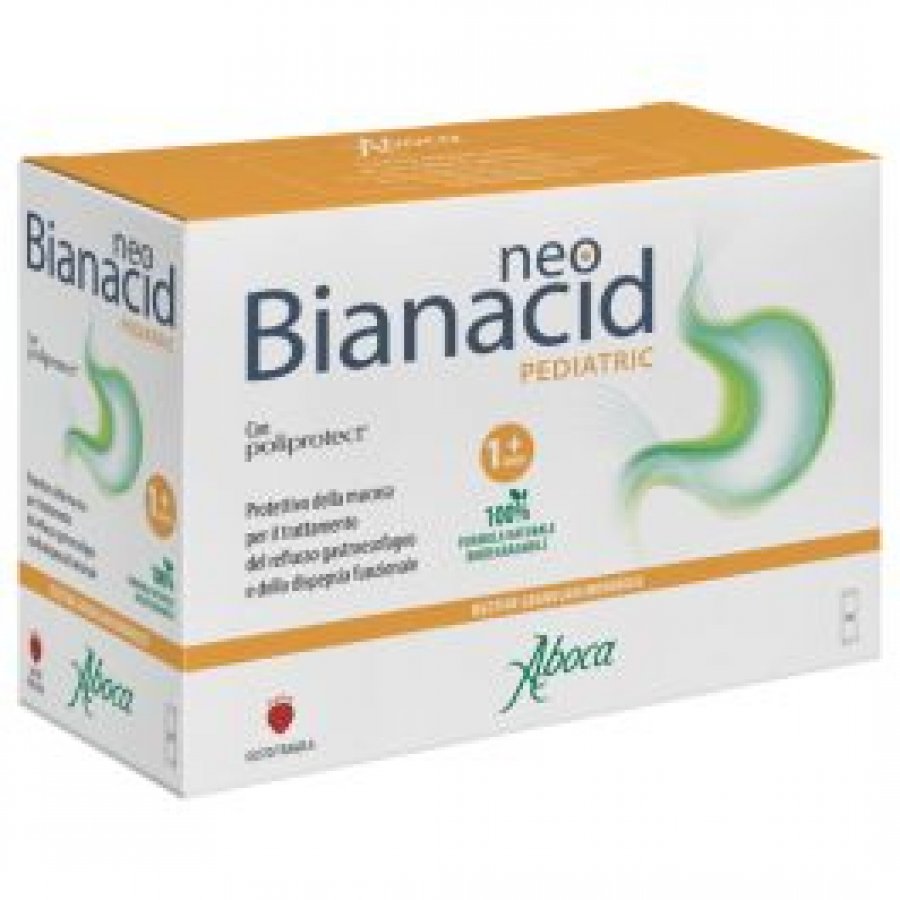 Aboca - NeoBianacid Pediatric 36 bustine granulari - Trattamento del reflusso gastroesofageo per bambini