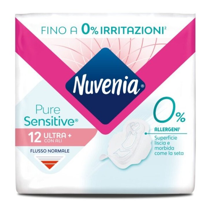 Nuvenia Assorbenti Ultra con Ali Pure Sensitive Giorno, 12 pezzi