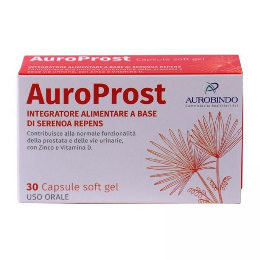 Auroprost 30 Capsule Soft Gel - Supporto per la Prostata e le Vie Urinarie