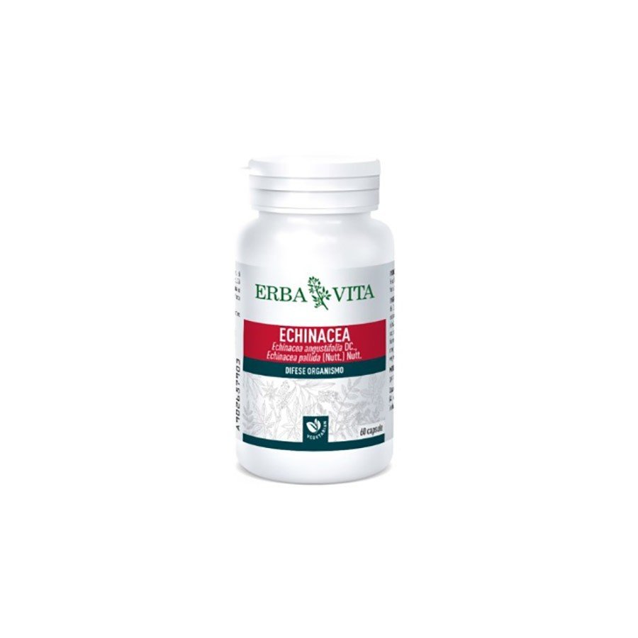 Erba Vita Echinacea 60 Capsule Vegetali - Integratore Alimentare di Echinacea angustifolia ed Echinacea pallida