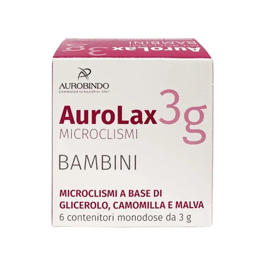 Aurolax Microclismi Per Bambini 6 microclismi – trattamento stitichezza occasionale bambini
