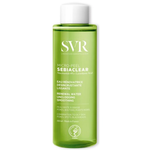 SVR Sebiaclear - Micro-Peel Acqua Dermatologica Levigante e Purificante, 150ml