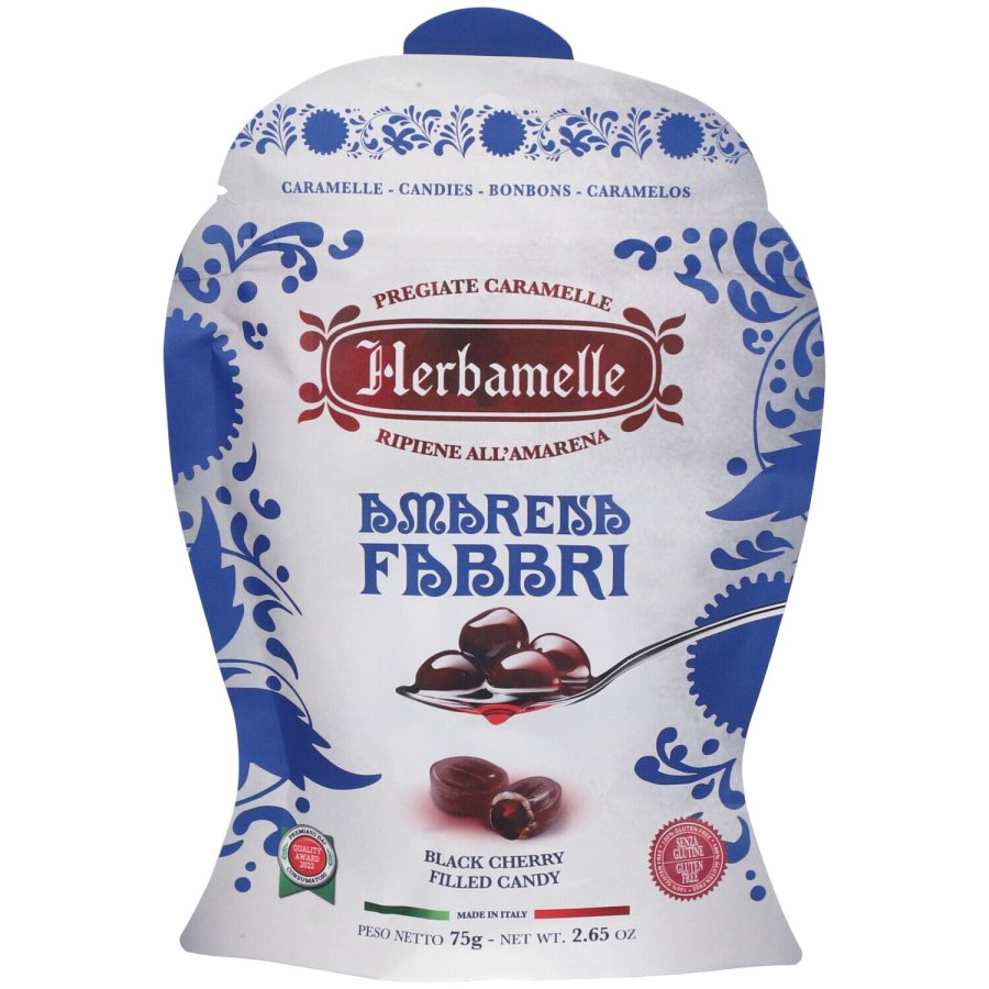 Herbamelle, Amarena Fabbri Caramelle, 75 g