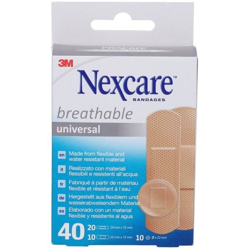 3M Nexcare, Breathable Universal, 40 cerotti assortiti