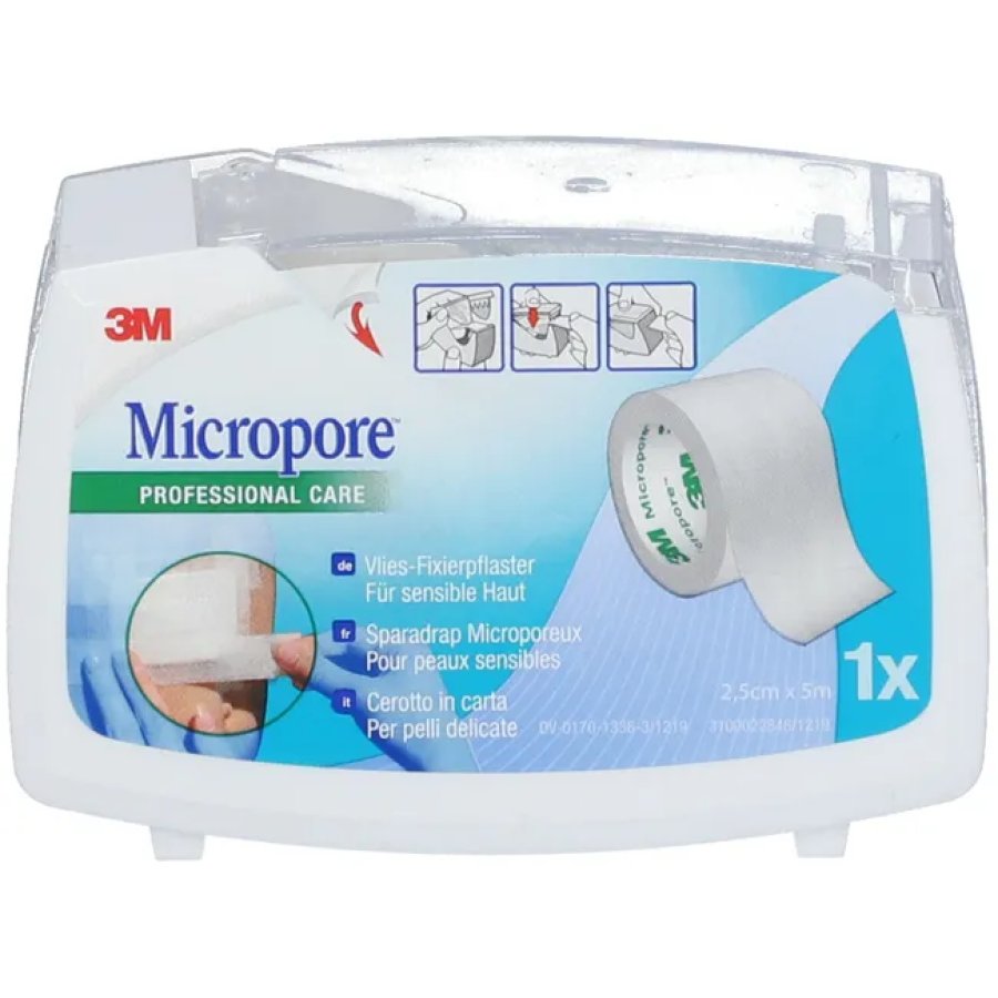 3M Micropore Cerotto in Carta per Pelli Delicate, 1 Pezzo