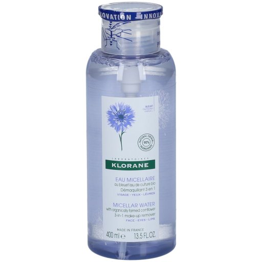 Klorane Acqua Micellare al Fiordaliso BIO 400 ml – Detergente viso e occhi sensibili