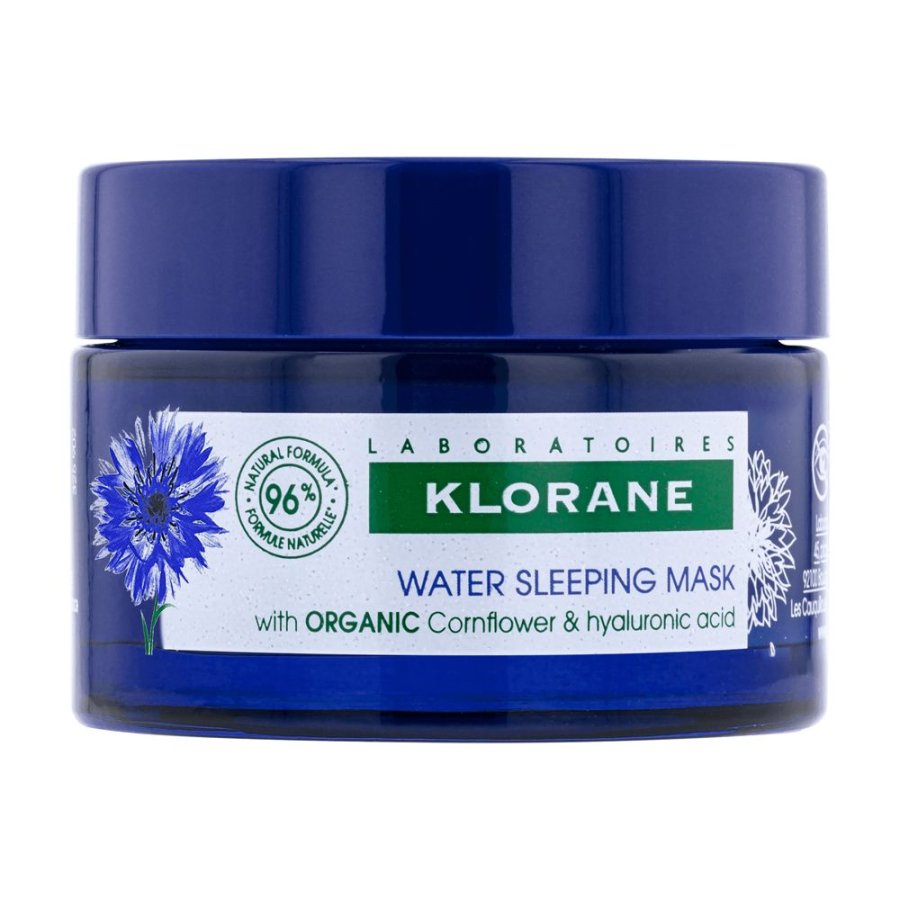 Klorane Maschera Notte al Fiordaliso BIO 50 ml - Idratante e Rigenerante con Acido Ialuronico
