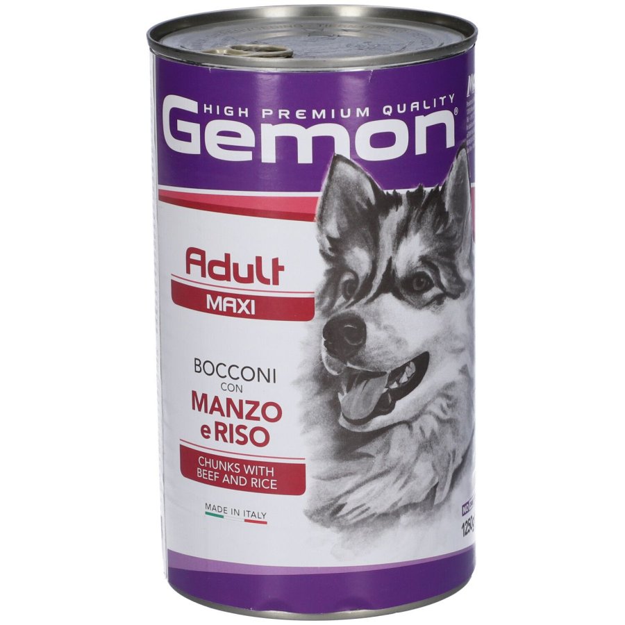 Gemon Dog Adult Maxi Bocconi con Manzo e Riso, 1250 g Gemon Dog Adult Maxi Bocconi con Manzo e Riso, 1250 g