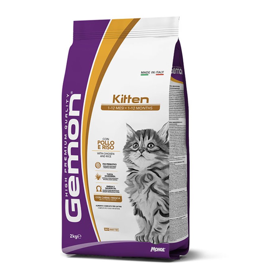 Gemon Kitten con Pollo e Riso, 2 Kg Gemon Kitten con Pollo e Riso, 2 Kg