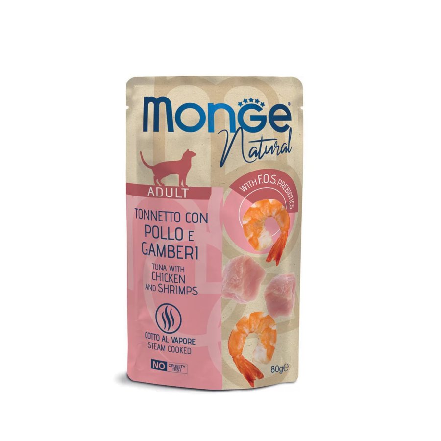 Monge Natural Superpremium Tonno Pollo Gamberetti, 80 g Monge Natural Superpremium Tonno Pollo Gamberetti, 80 g