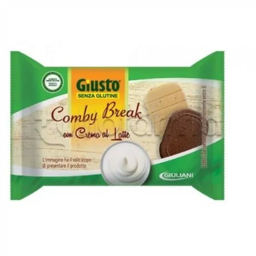 Giusto Comby Break Wafer Crema al Latte 26g - Snack Senza Glutine Ripieno di Crema al Latte