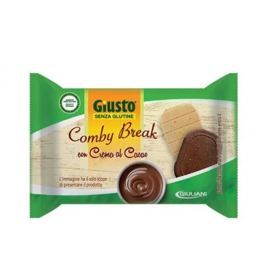 Giusto Comby Break Wafer Crema di Cacao 26g - Wafer Senza Glutine con Crema al Cacao