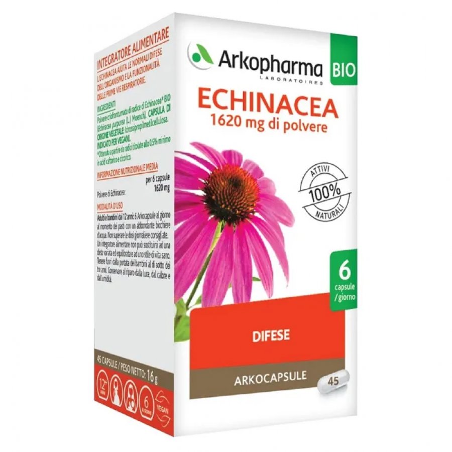 Arkopharma Echinacea 45 Capsule Bio - Integratore Alimentare con Arkototum Integrale