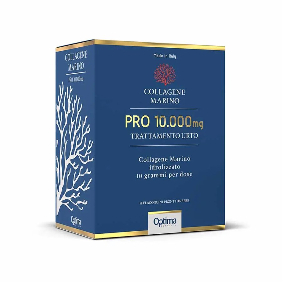 Optima Naturals, Collagene Marino PRO 10.000mg Trattamento Urto, 12 Flaconi