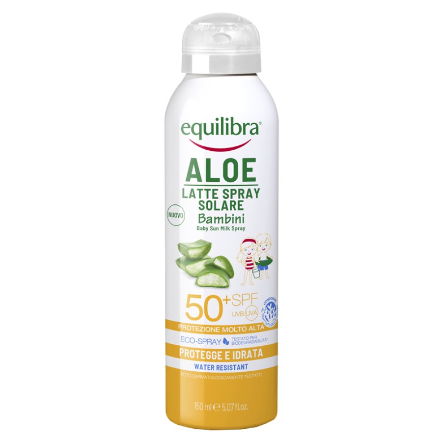 Equilibra Aloe Spray Solare Bambini SPF 50+, 150 ml Equilibra Aloe Spray Solare Bambini SPF 50+, 150 ml