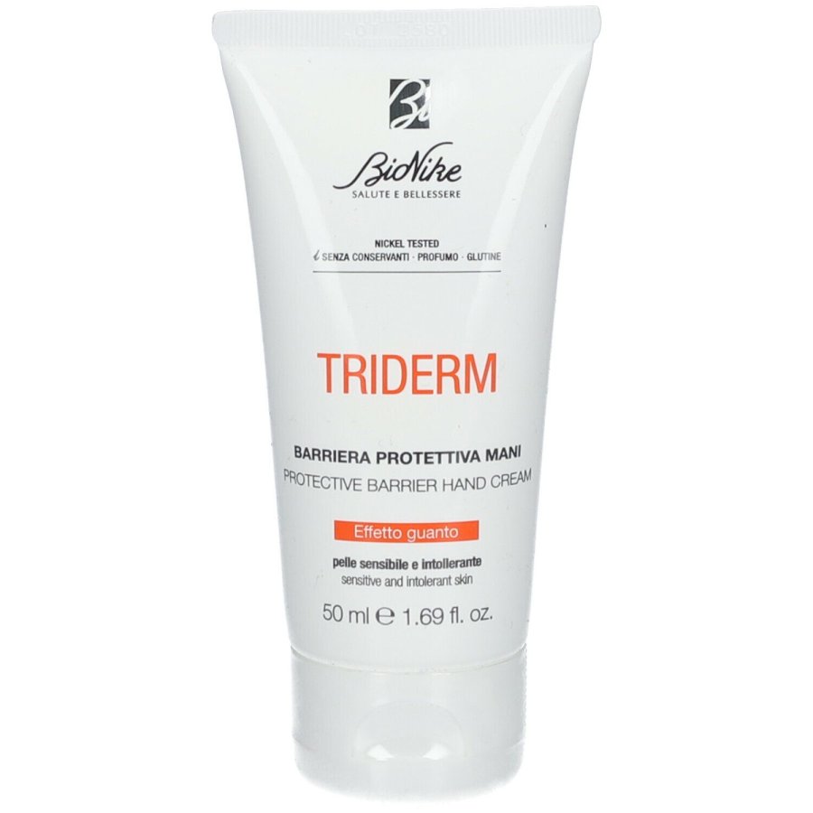 BioNike Triderm, Barriera Protettiva Mani Crema Effetto Guanto, 50 ml