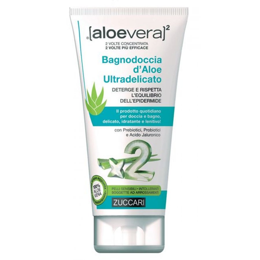 Zuccari Aloevera2 Bagnodoccia Ultrafine 150 ml - Detergente Ultradelicato con Aloe Vera