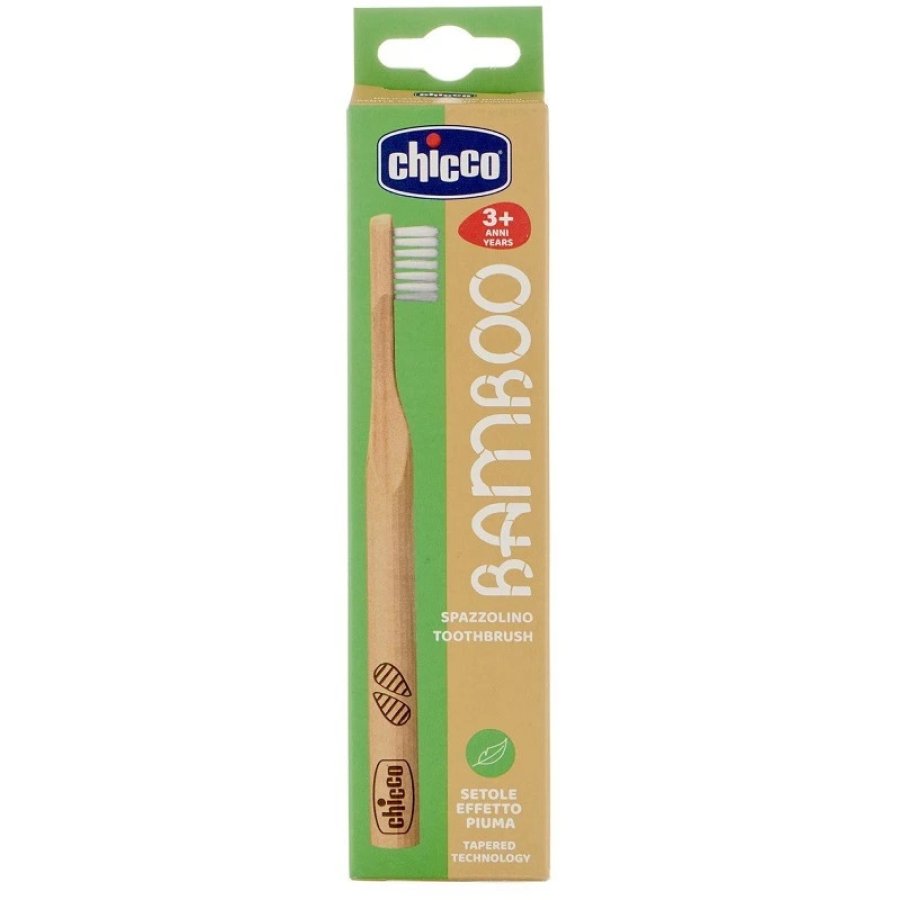 Chicco Spazzolino Bamboo 3 Anni+ con Setole Effetto Piuma, 1 Pezzo Chicco Spazzolino Bamboo 3 Anni+ con Setole Effetto Piuma, 1 Pezzo