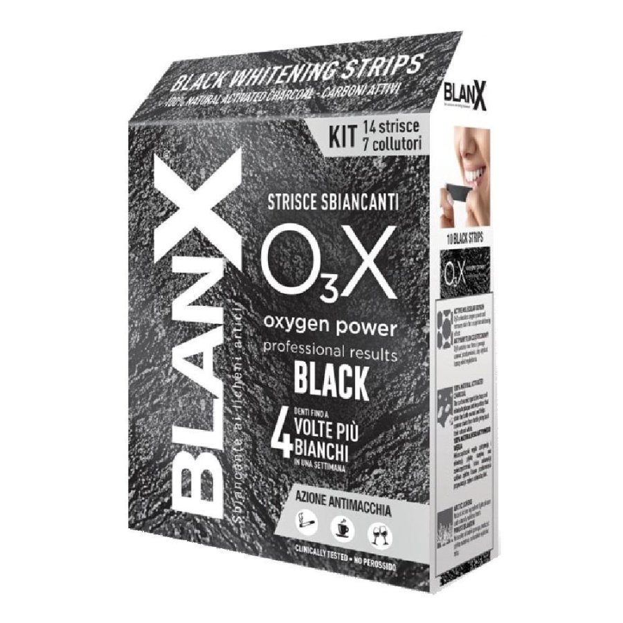 Blanx O3X Black Strisce Sbiancanti e Antimacchia, 14 Pezzi