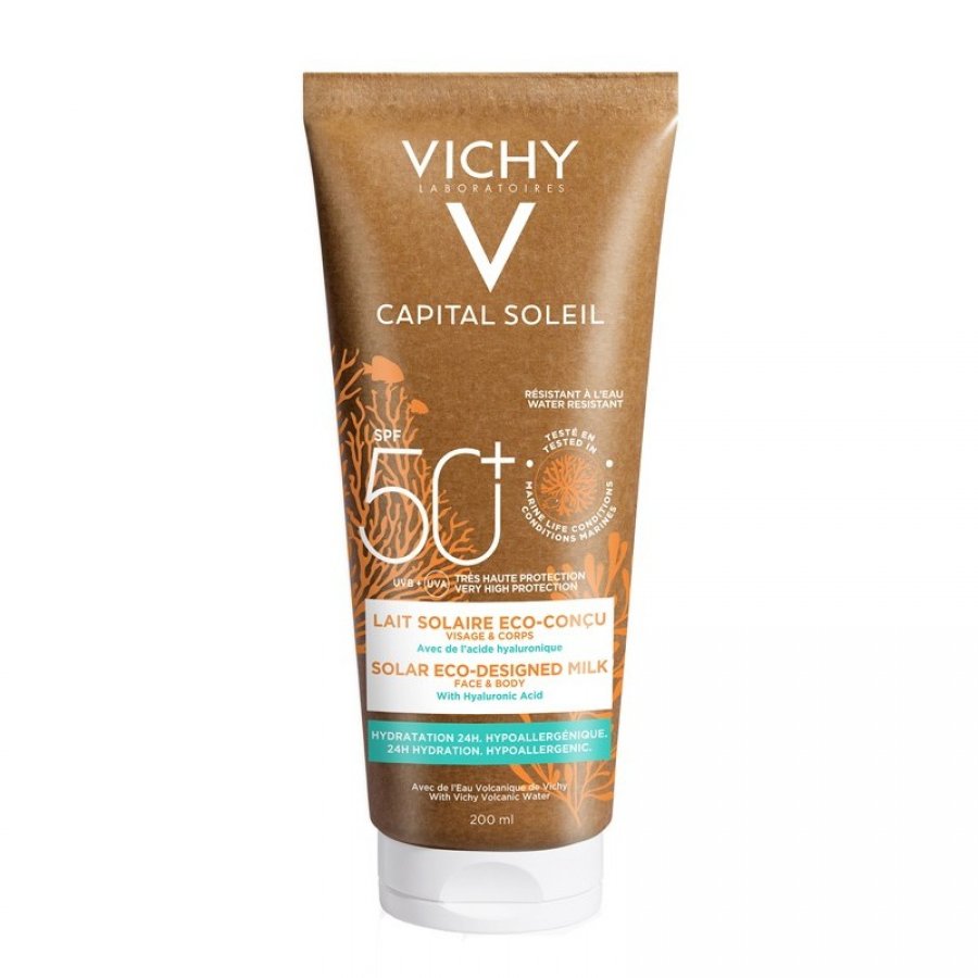 Vichy - Capital Soleil Latte Solare SPF 50+ Viso e Corpo 200ml - Protezione Solare Elevata