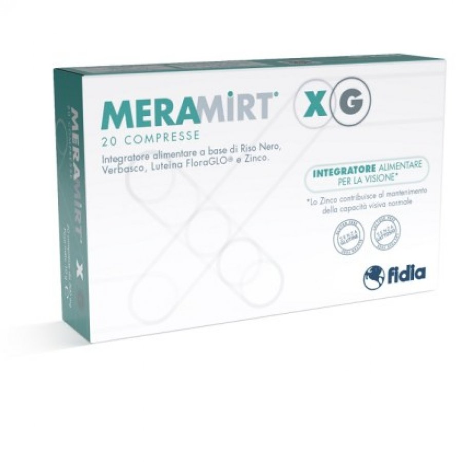 Meramirt XG 20 Compresse - Integratore con Riso Nero, Verbasco, Luteina FloraGLO e Zinco