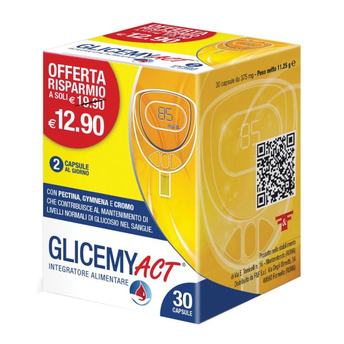 Glicemy Act, Integratore Alimentare Glicemia, 30 Capsule Glicemy Act, Integratore Alimentare Glicemia, 30 Capsule