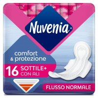 Nuvenia Comfort & Protezione Assorbente Sottile Con Ali Flusso Normale 16 Pezzi - Assorbenza Affidabile per il Tuo Benessere