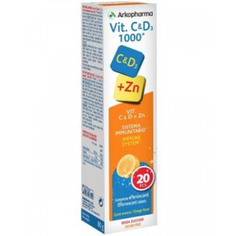 Vitamine Vit CD+ZN 20 Compresse Effervescenti - Integratore Alimentare per il Sistema Immunitario