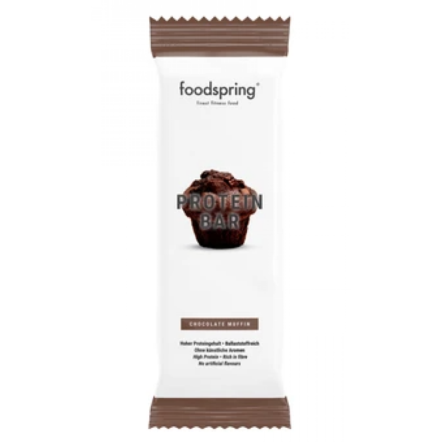 FoodSpring Barretta Proteica Muffin al Cioccolato 60g - Gustosa e Nutriente Barretta Proteica