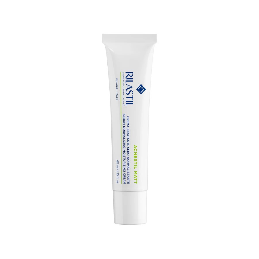 Rilastil, Acnestil Crema Mat Attiva Idratante, 40 ml