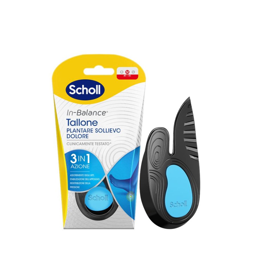 Scholl Plantari In-Balance Sollievo Dolore Tallone Taglia M, 2 Pezzi Scholl Plantari In-Balance Sollievo Dolore Tallone Taglia M, 2 Pezzi