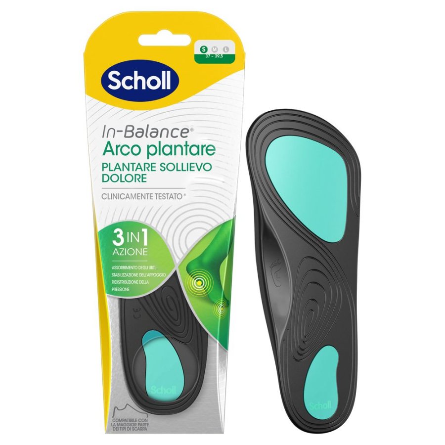 Scholl, Plantari InBalance Sollievo Dolore Arco Plantare, 2 Pezzi