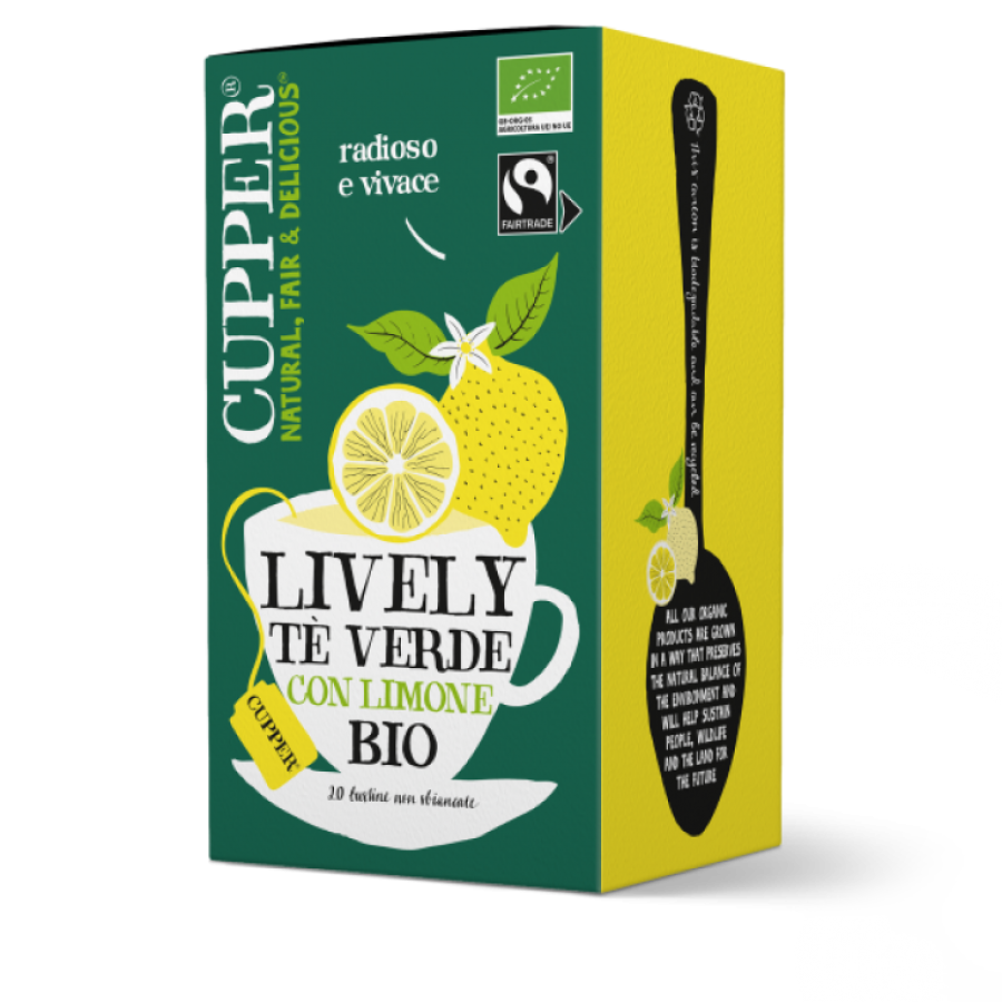 Cupper Tè Verde Al Limone 35g - Tè Verde Biologico dal Gusto Fresco e Agrumato